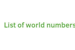 List of world numbers